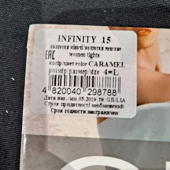 Set of 5 Giulia Infinity Tights Tan and Black colors New in package - Picture 10 of 15